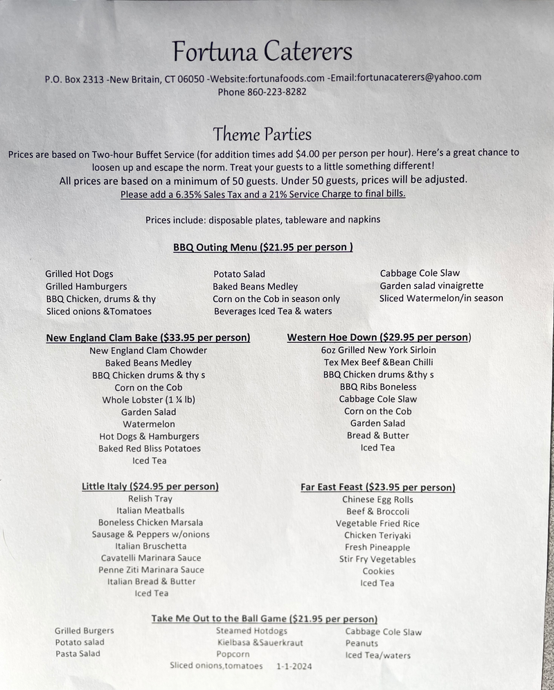 Load image into Gallery viewer, Fortunas Kitchen Menus