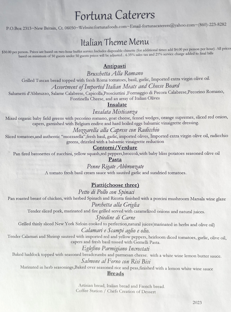 Load image into Gallery viewer, Fortunas Kitchen Menus